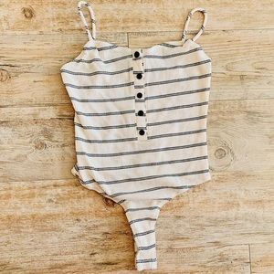 Windsor B&W Striped Bodysuit